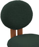 Napa Boucle Fabric Dining Chair, Set of 2, Green, Walnut Finish