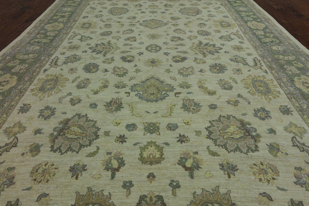 10'x14 Oriental Chobi Peshawar Quality Handmade Oushak Style Rug, W2547