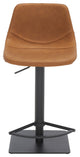 Safavieh Kynlee Gas Lift Bar Stool, Cognac/Black