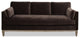 Knox 84" Modern Farmhouse Sofa, Deep Brown Performance Velvet