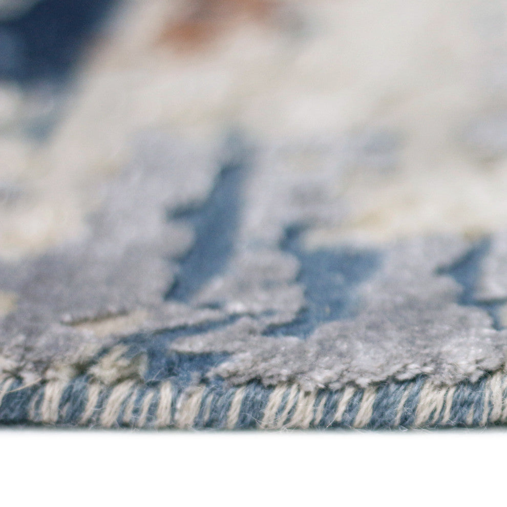 Hermitage Beatrice Area Rug, Blue, 10' x 14', Abstract