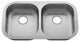 Sinber 32" Undermount Double Bowl 304 Stainless Steel Kitchen Sink