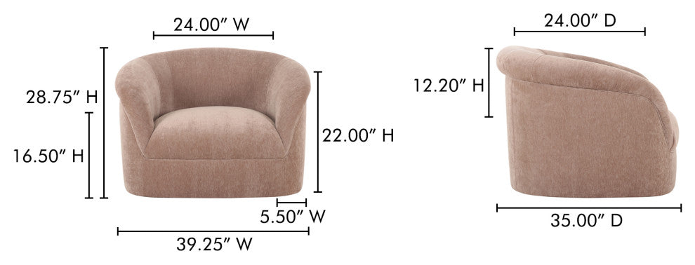 Thora Pink Upholstery Lounge Chair