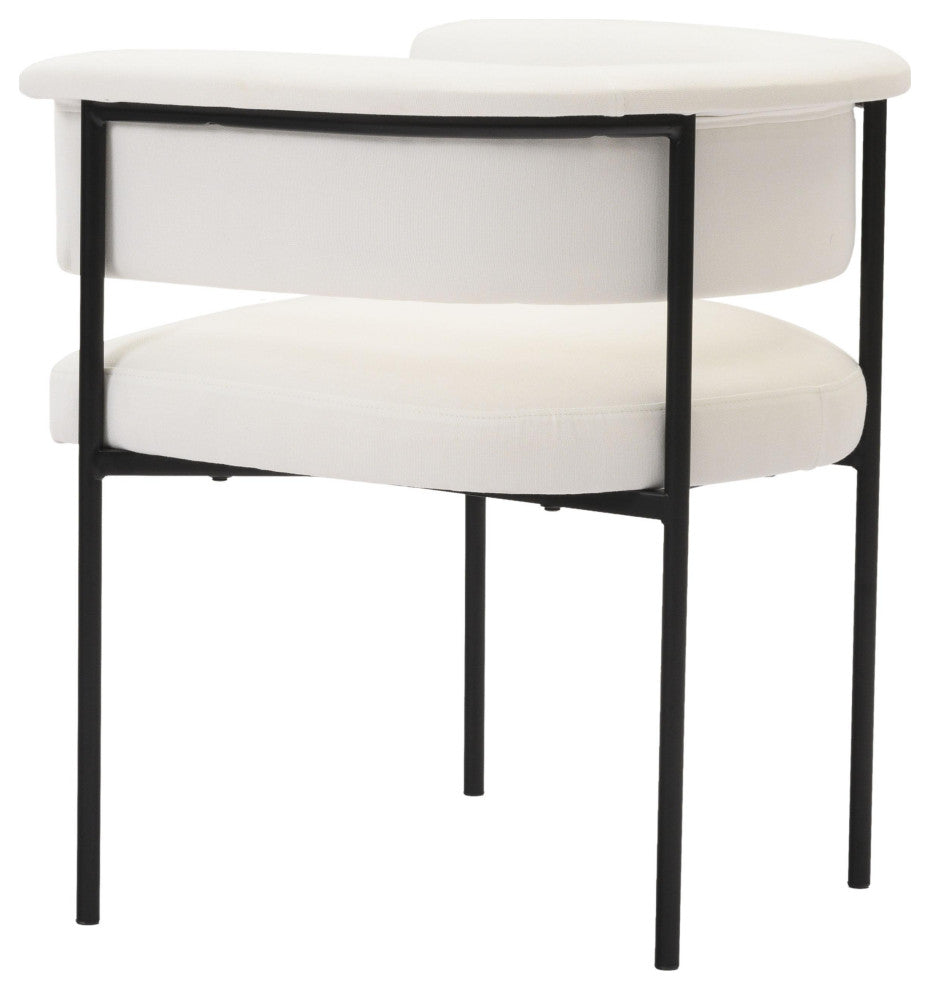 Taylor Performance Linen Dining Chair, Cream