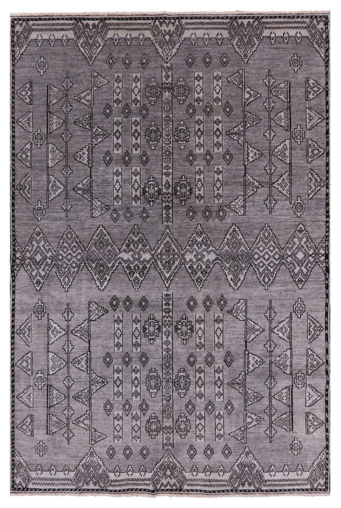 Hand Knotted Southwest Navajo Wool Rug 5' 10" X 8' 10" Q6420