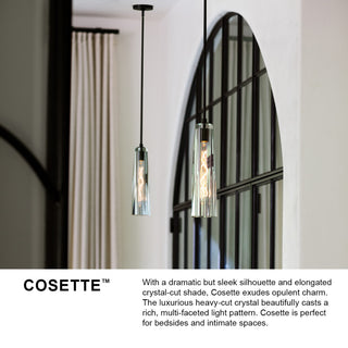 Fredrick Ramond Cosette Extra Small Pendant, Black Oxide With Clear