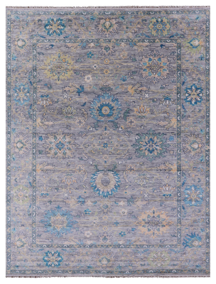 8' 11" X 11' 1" Hand Knotted Turkish Oushak Wool Rug - Q13365