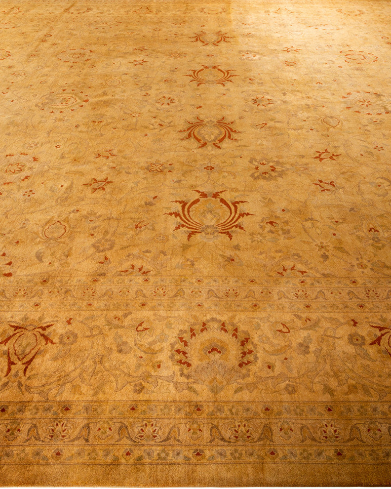 Fine Vibrance, One-of-a-Kind Handmade Area Rug Yellow, 18'2"x12'1"