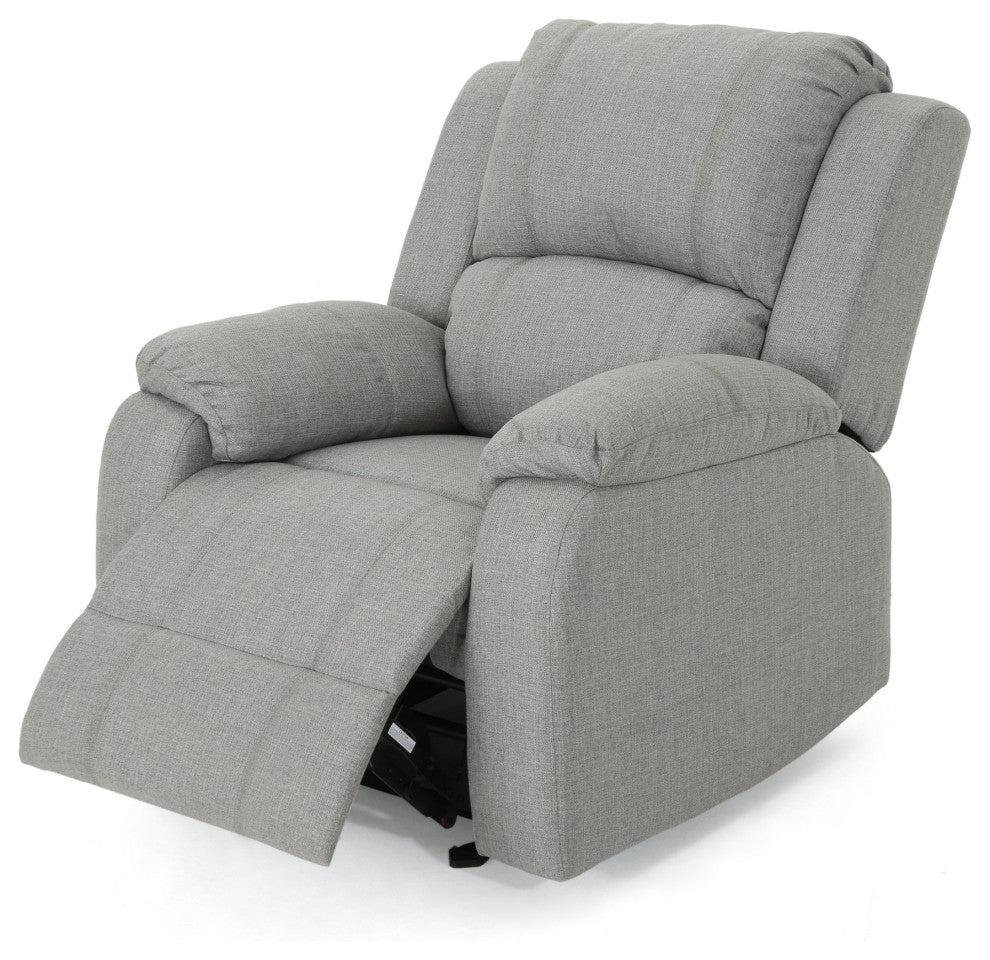 GDF Studio Scarlett Classic Fabric Gliding Recliner Chair, Gray