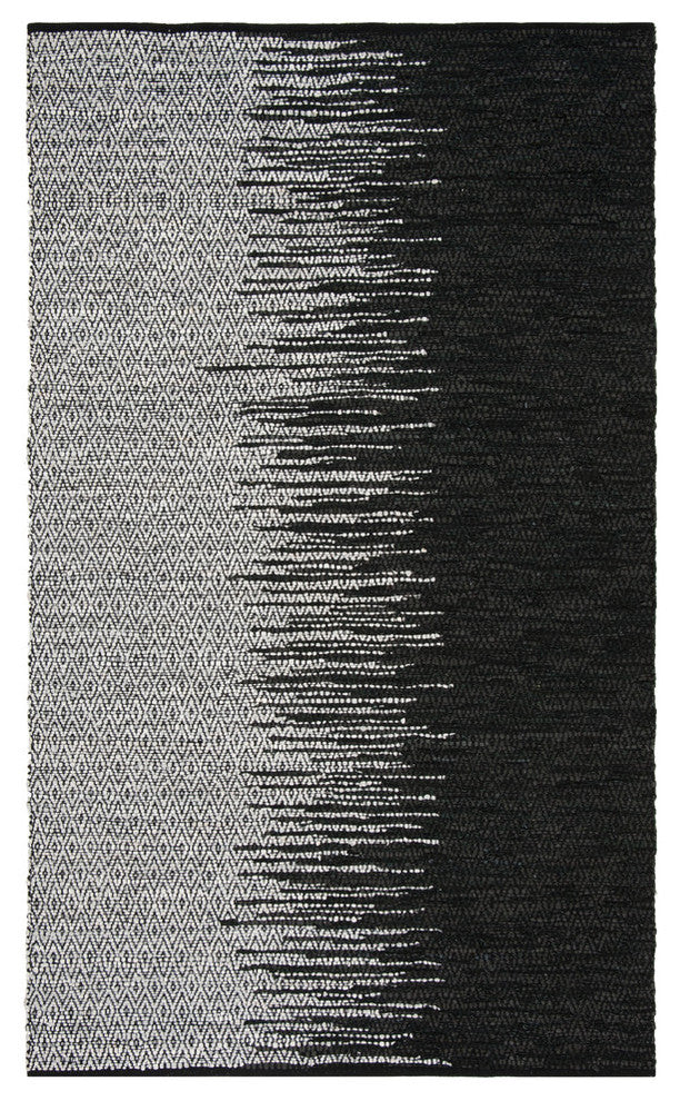 Safavieh Vintage Leather Collection, VTL388 Rug, Light Grey/Black, 6'x9'