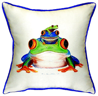 Stacked Frogs Extra Large Zippered Pillow 22x22