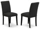 Atlin Designs 36" Linen Dining Chairs in Black (Set of 2)