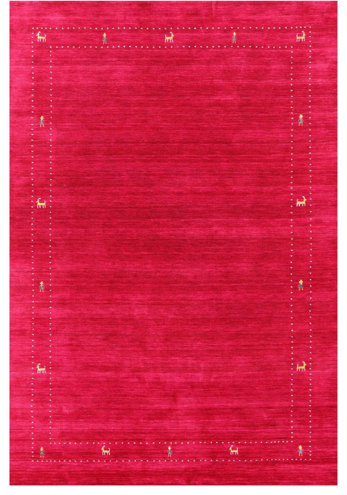 6' 0" X 9' 0" Persian Gabbeh Handmade Wool Rug - Q15218