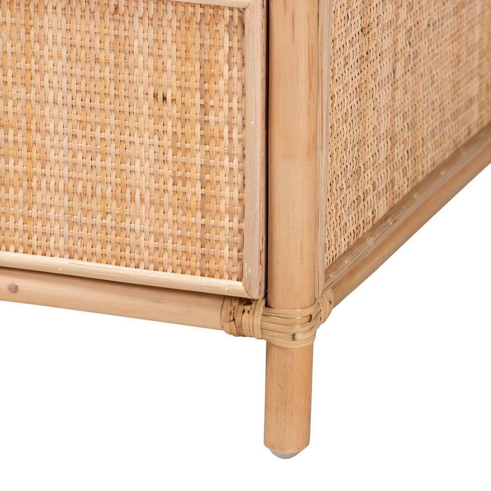 Evita Rattan 1-Drawer Nightstand