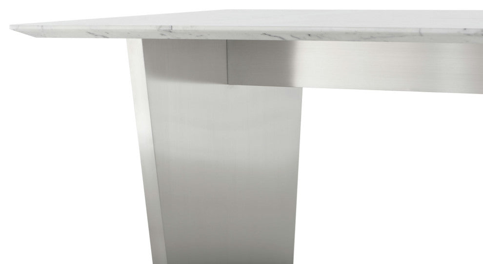 Aiden Black Wood Vein Stone Dining Table, HGNA567