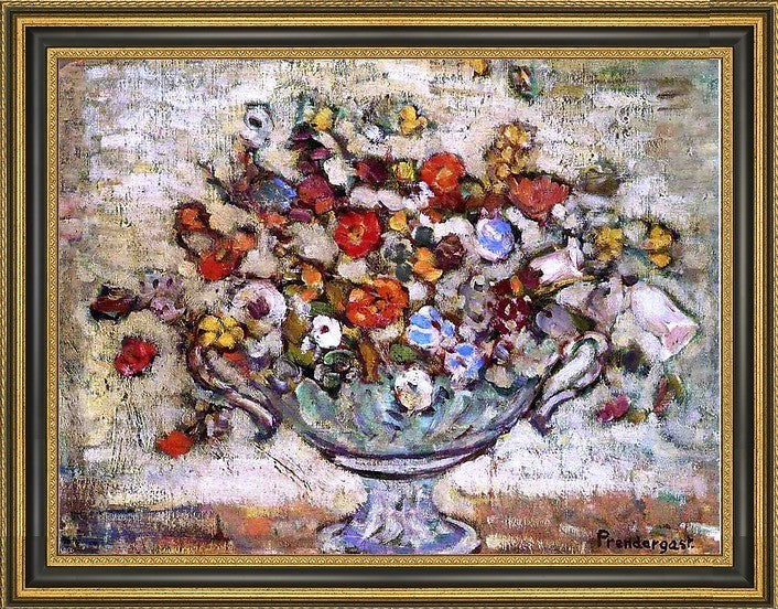 Maurice Prendergast Floral Still Life Framed Premium Canvas Print, 18"x24"