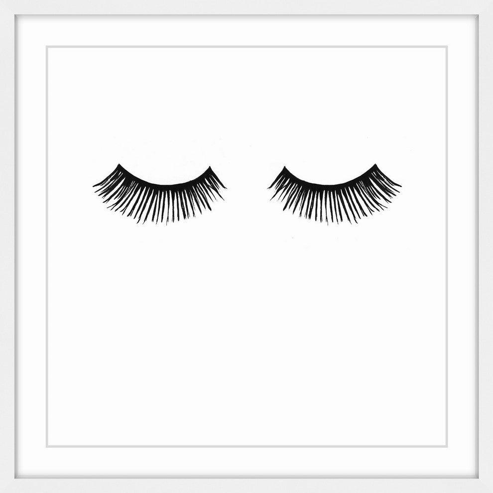 "Long Lashes" Framed Painting Print, 18"x18"
