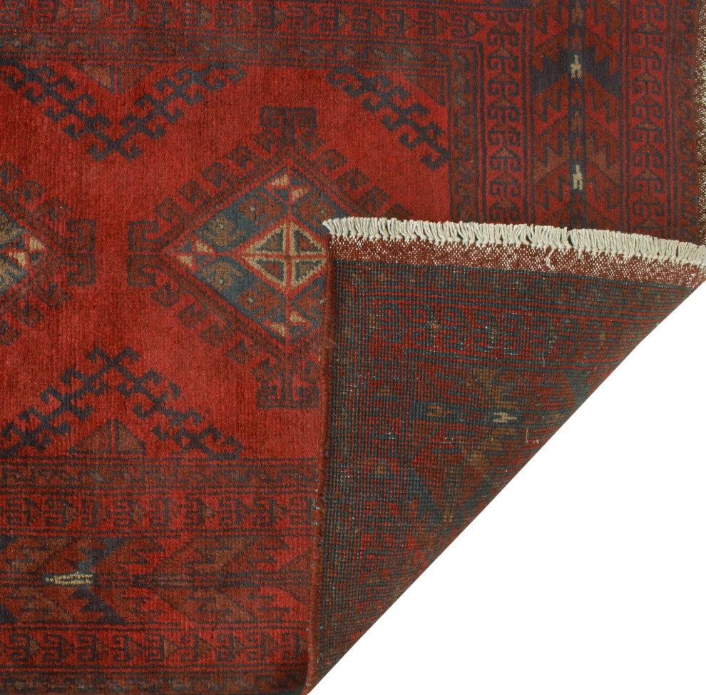 Khal Mohammadi Velma Red/Navy Runner, 2'9x9'7
