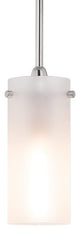 Effimero 1-Light Stem Hung Pendant Lamp, Frosted, Small, Polished Chrome