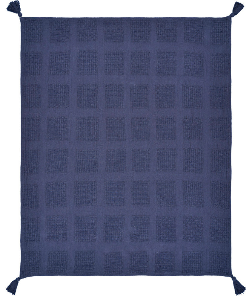 Charming Light Blue Throw Blanket, Indigo
