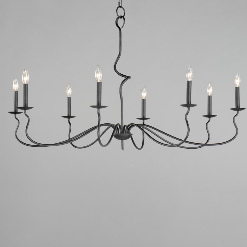Maxim 27708 Padrona 8 Light 49"W Candle Style Chandelier - Black Oxide