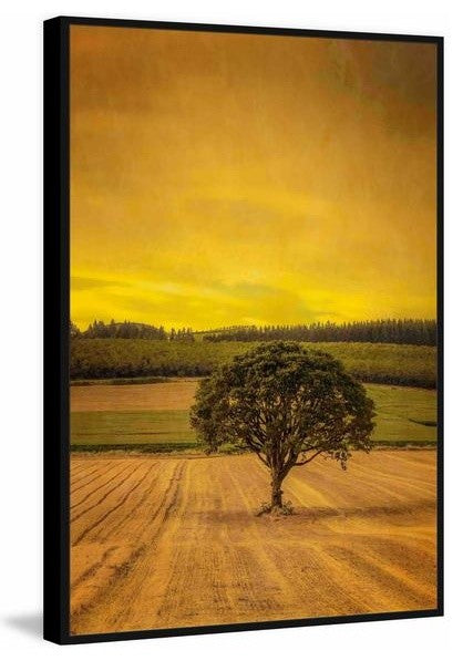 "Country Meadows" Floater Framed Painting Print on Canvas, 12"x18"