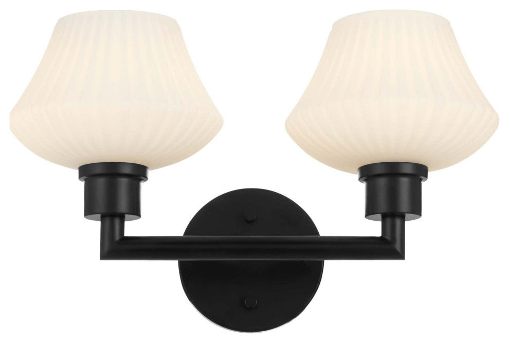 Quorum International 5221-2 Belinder 2 Light 16"W Vanity Light - Matte Black