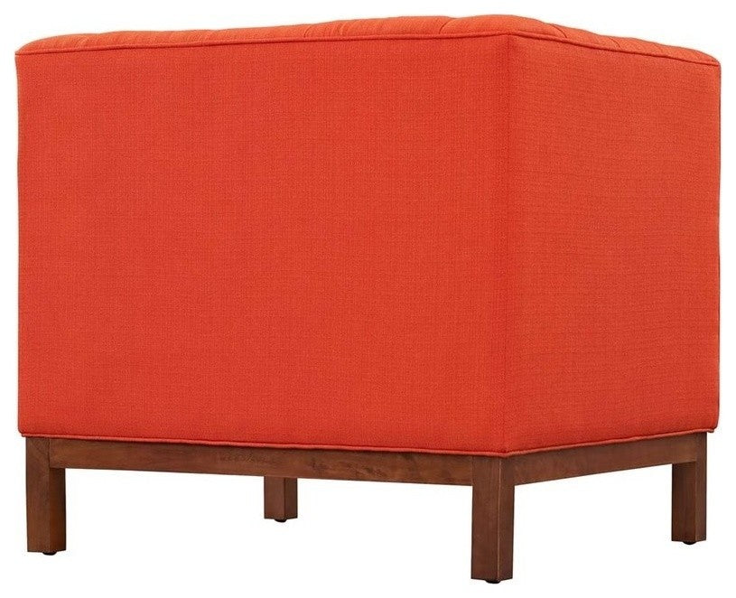 Modern Atomic Red Panache Living Room Set Upholstered Fabric, 2-Piece Set
