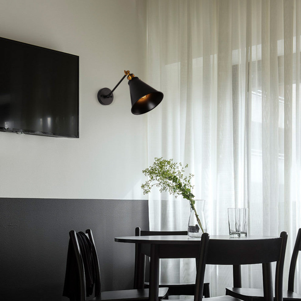 Industrial Edison Antique Matte Black Wall Sconce Simplicity