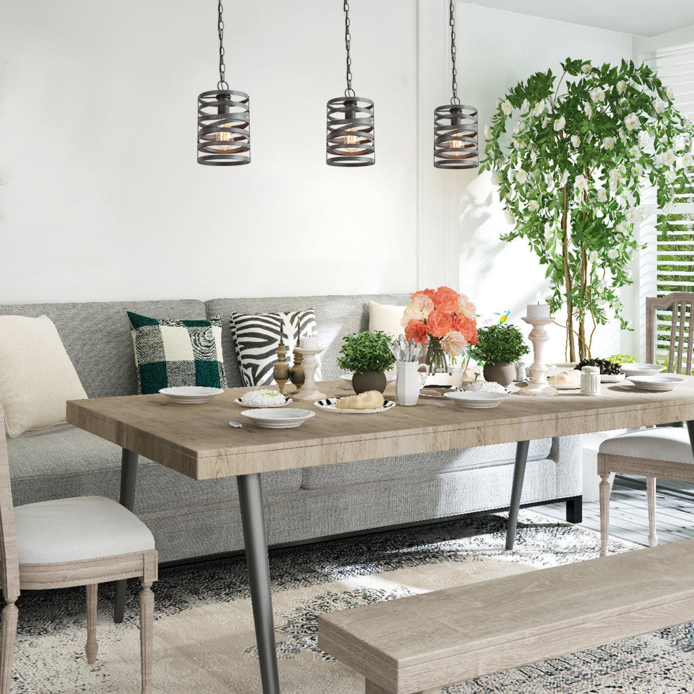 LALUZ 1-Light Pendant Lighting Iron Ceiling Hanging Lights