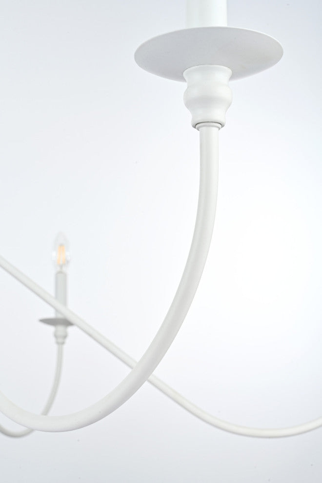 Elegant Lighting LD5056D54 Rohan 6 Light 54"W Taper Candle Style - Polished