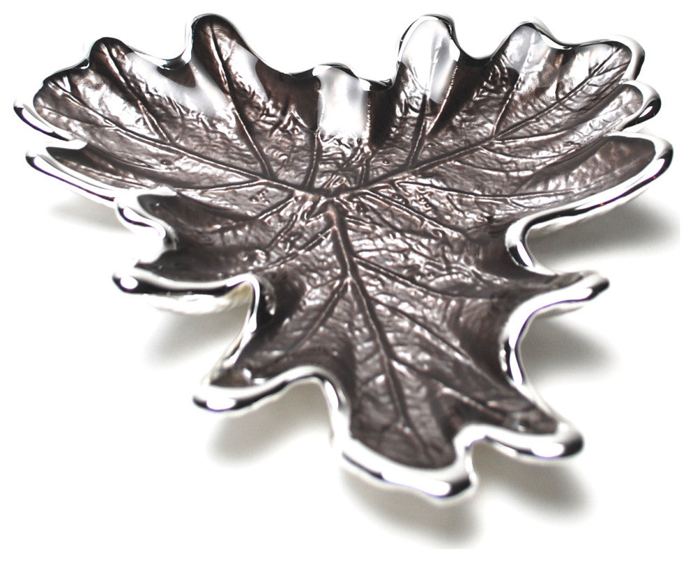 Foglia Grape Leaf Tray Brown