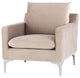 Anders Blush Fabric Single Seat Sofa, HGSC439