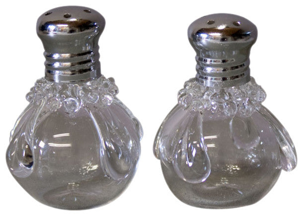 Mini Icicle Clear Salt and Pepper Shaker Set