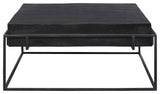 Uttermost 25111 Telone 35"W Aluminum Top Iron Coffee Table - Oxidized Black
