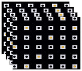 Hip To Be Square Geometric Print Placement, Bewitching, Set of 4