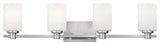 Hinkley Karlie Bathroom Vanity Light, Brushed Nickel, 4 Light