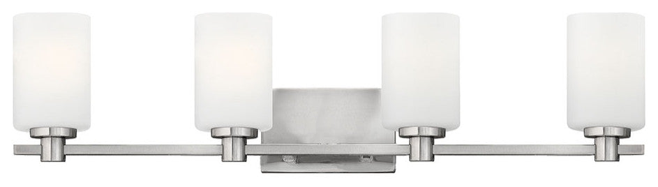 Hinkley Karlie Bathroom Vanity Light, Brushed Nickel, 4 Light