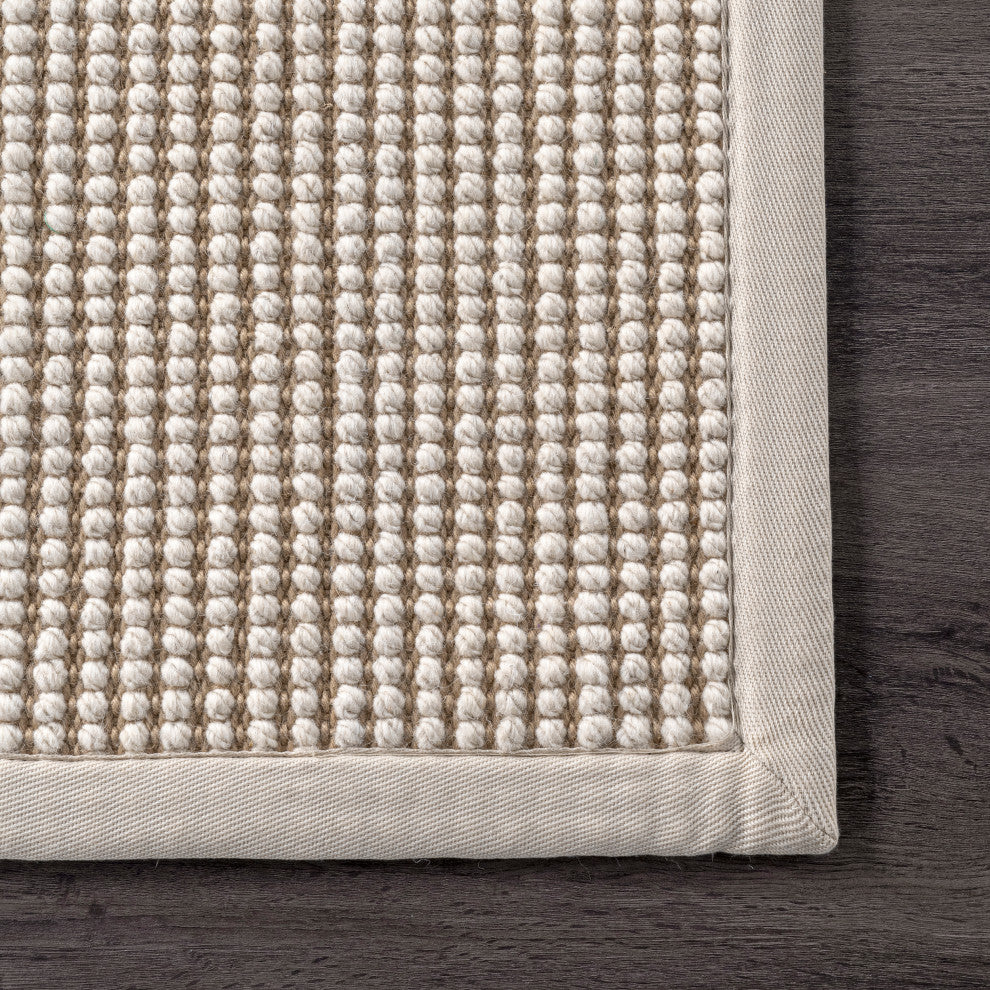 Patricia Jute and Wool Area Rug, Ivory 8'x10'