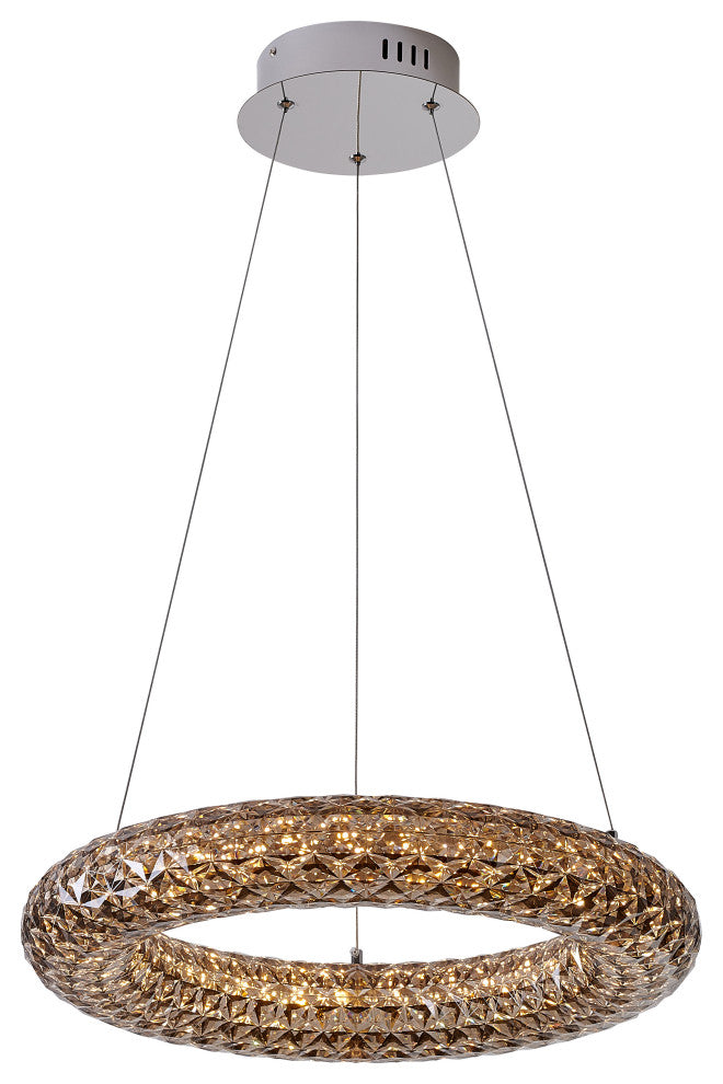 Halo LED Chandelier, Smoke