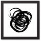 Endurance Black & White Abstract 12x12 Black Framed Canvas