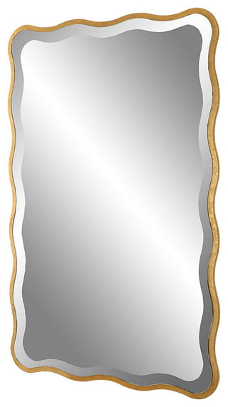 Uttermost 09827 Aneta 23" W x 35" H Rectangular Framed Bathroom - Aged Gold