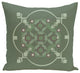 Bandana-Rama Geometric Print Pillow, Herb Green, 18"x18"