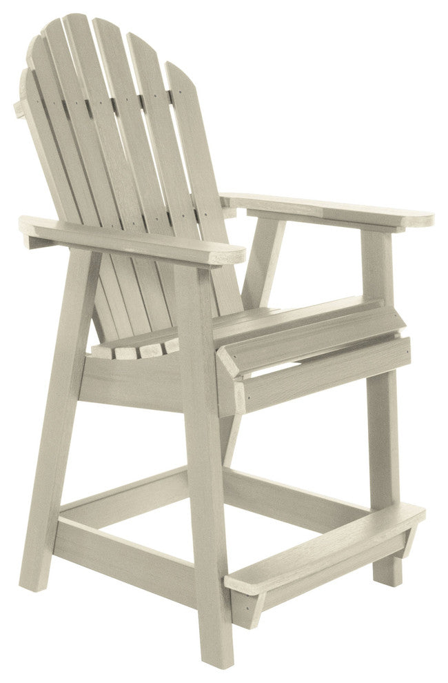 Sequoia 3-Piece Muskoka Adirondack Bistro Dining Set, Counter With 36" Table, Whitewash