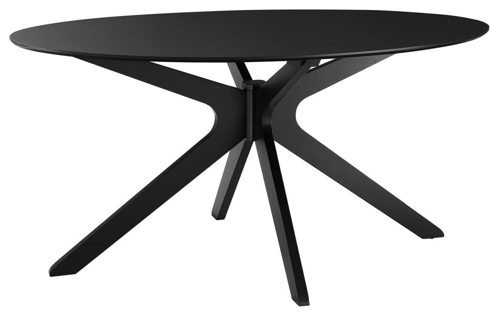 Traverse 63" Oval Dining Table Black Black -5512