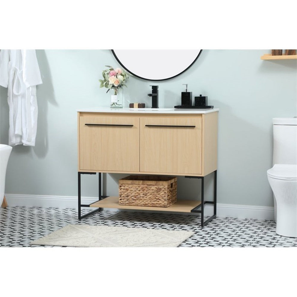 Elegant Decor Sloane Bathroom Vanity Maple