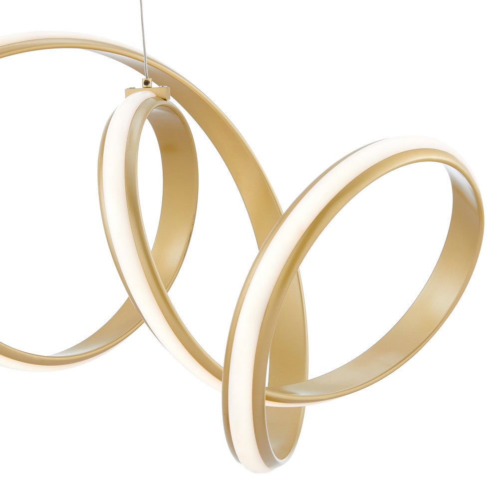 Seville Dimmable Integrated LED Chandelier, Gold, Without Smart Dimmer