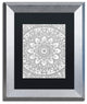Hello Angel ''Delightful Mandala'' Art, Silver Frame, Black Mat, 14x11