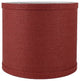 Classic Drum Burlap Lampshades, Burgundy, 8"