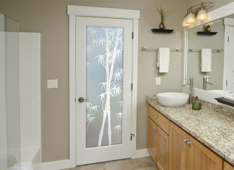 Interior Prehung Door or Interior Slab Door - Bamboo Shoots - Primed - 30" x...